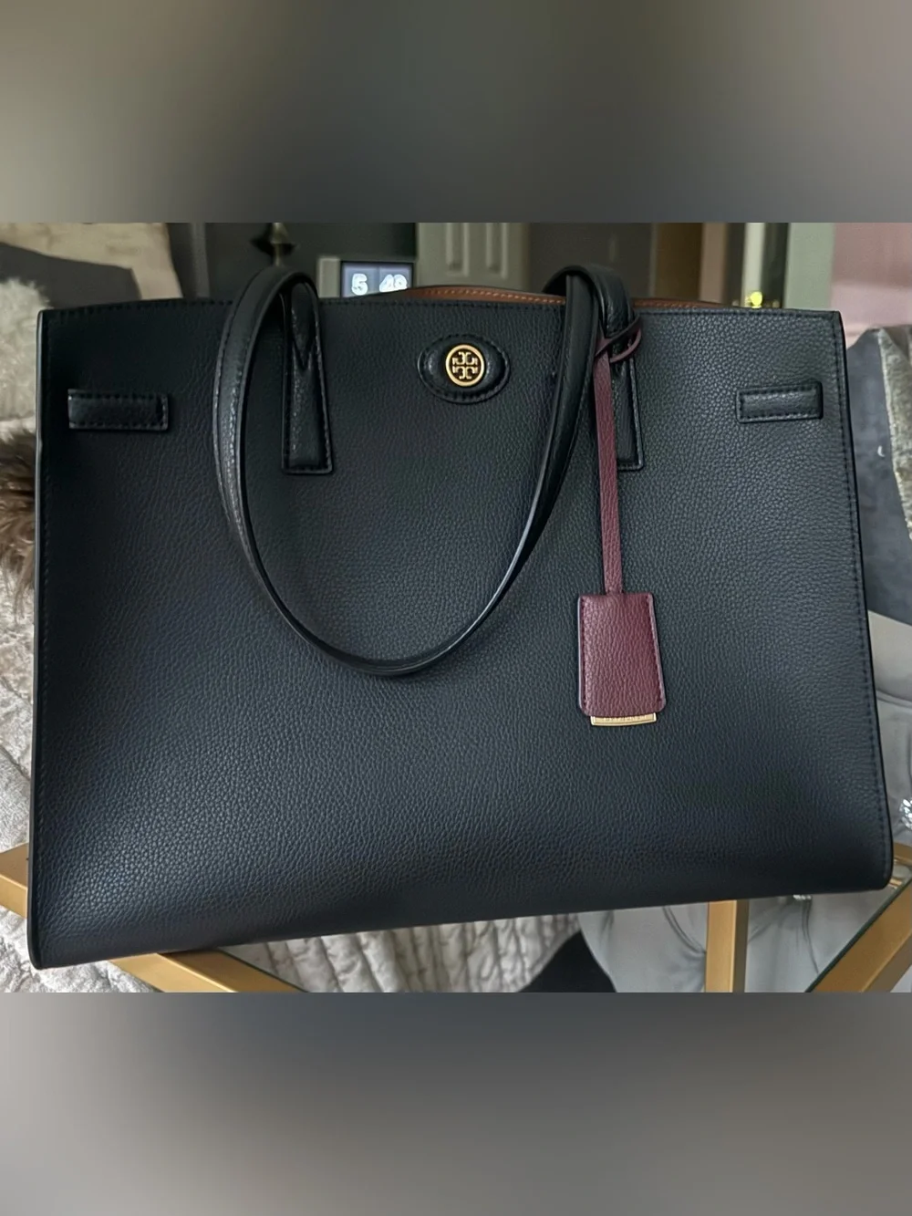 EUC TORY BURCH ROBINSON PEBBLED SATCHEL